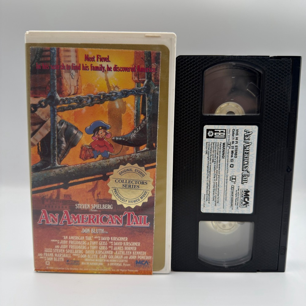 An American Tail VHS 1986 Steven Spielberg Don Bluth Collectors Series Clamshell